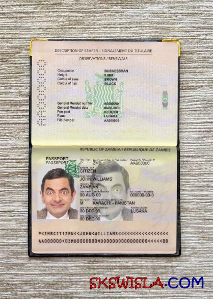 Zambia zdjęcie do paszportu pliki PSD, skan i fotografowany obraz